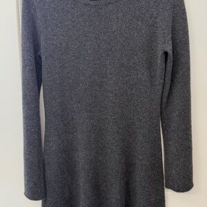 Gray Wool & Cashmere Women's Ultrasoft Sweater Dress
